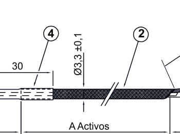 Modelos SFFM. Cable calefactor de silicona recubierto de malla de cobre estaado.